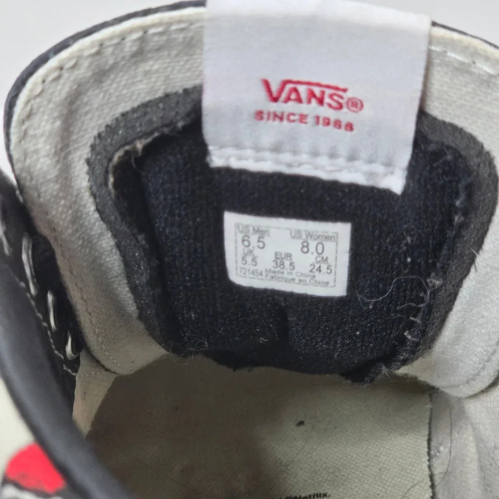 Vans Sk8-Hi Stranger Things Hellfire Club Shoes Mens 6.5 Womens 8 VN0A2XSBY09